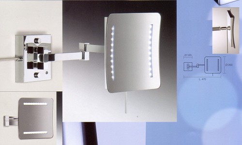 Kosmetikspiegel beleuchtet in quadratischer Spiegelform by Bavaria Bäder-Technik GdbR