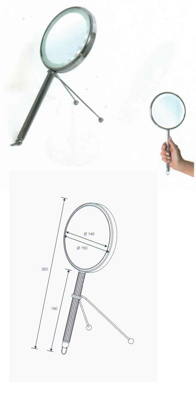 Kosmetikspiegel zur Verwendung als Handspiegel sowie als Standspiegel by Bavaria Bäder-Technik GdbR
