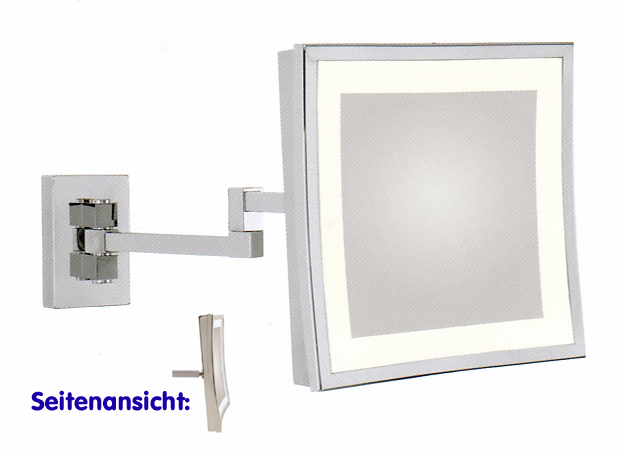 Kosmetikspiegel Schminkspiegel quadratisch mit Beleuchtung by Bavaria Bäder-Technik GdbR